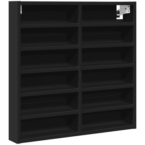  Vitrina crna 60x8,5x58 cm konstruirano drvo Slike