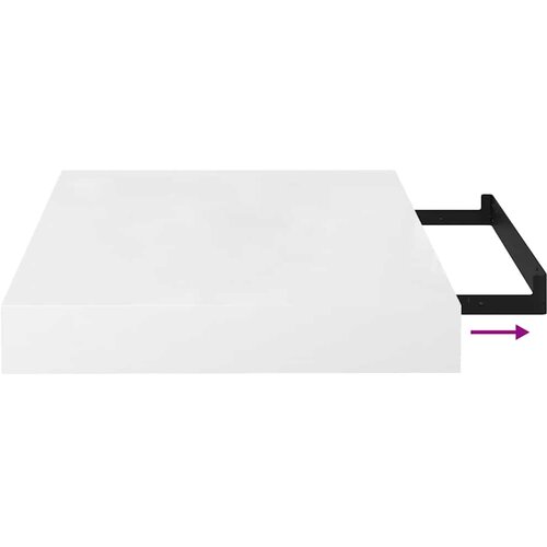  Plutajuća zidna polica visoki sjaj bijela 40 x 23 x 3,8 cm MDF Slike