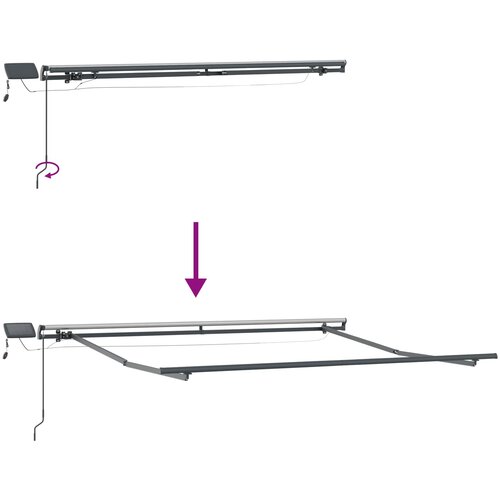  Povlačivi tende Svijetlo siva i bijela. 450 &amp;times; 350 cm Slike
