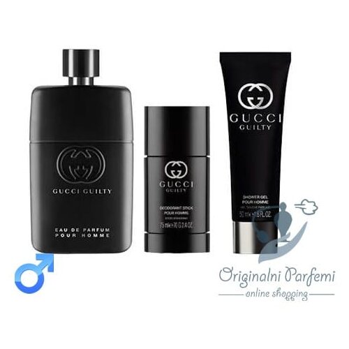 Gucci guilty pour homme eau de parfum set 90ml+50ml+75g Cene