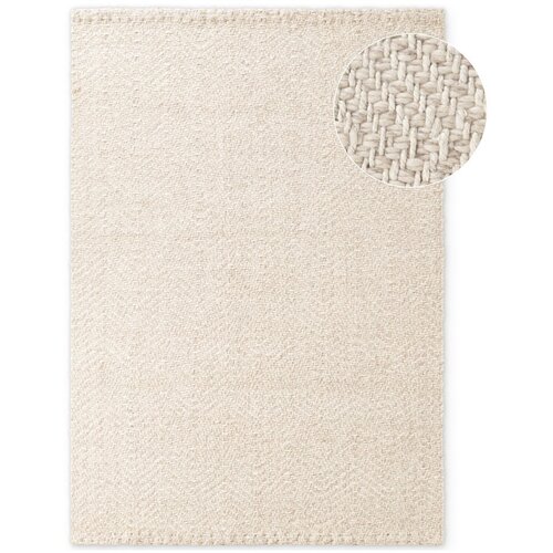 Elle Decoration Krem/boje slonovače ručno rađen tepih od mje&amp;scaron;avine vune 120x170 cm Majoli &amp;ndash; Slike