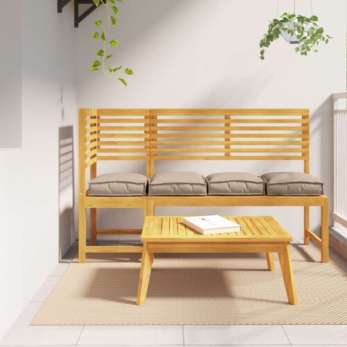 Vanjski jastučić Set od 4 Taupe Poliester 40 x 40 x 8 cm Cijene