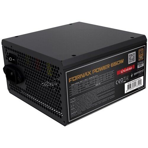 Gembird CCC-PSUBRONZE-650W Power supply unit Fornax Power 650W active PFC 12cm fan 80+Bronze color box Cijene