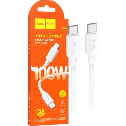 Hoco X96 Hyper USB kabl, USB tip C na USB tip C, 100W, 1m, bijeli Cijene