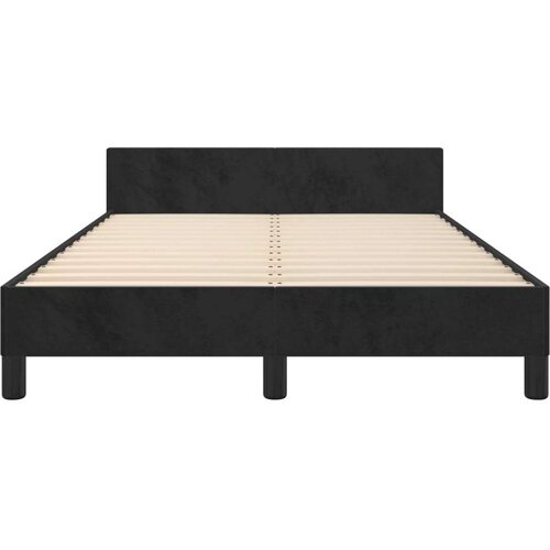 VidaXL Okvir za krevet s uzglavljem crni 120 x 200 cm bar&amp;scaron;unasti Slike