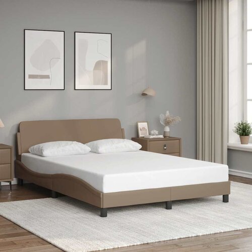 Okvir za krevet Dover boja cappuccina 120x200 cm umjetna koža Slike