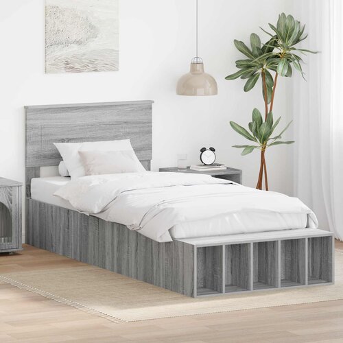  Krevetna konstrukcija Siva Sonoma 75 x 190 cm Konstruirano drvo Cene