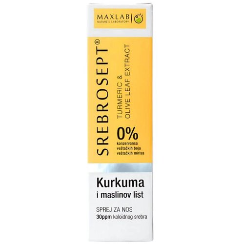 Maxlab srebrosept sprej za nos i sinuse sa kurkumom i maslinom, 30ml Cene