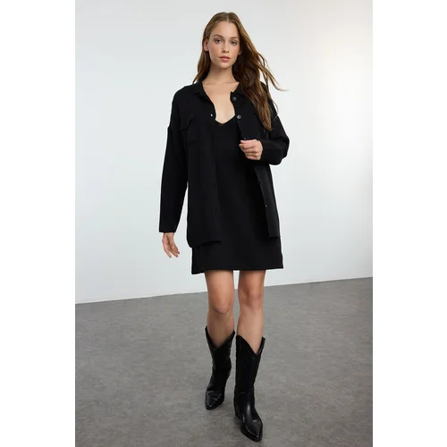 Trendyol Black Mini Knitwear Basic Dress