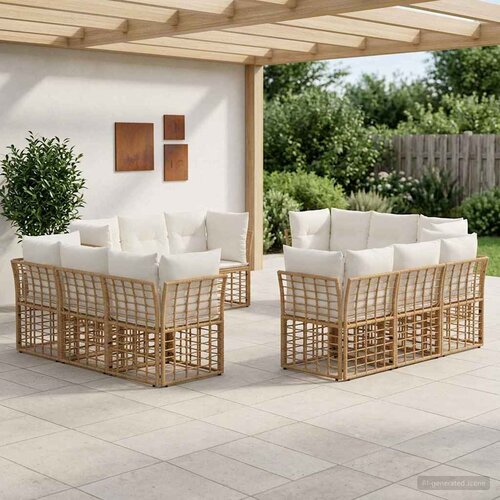  Set vanjskih sofa Prirodna Poliester Cene