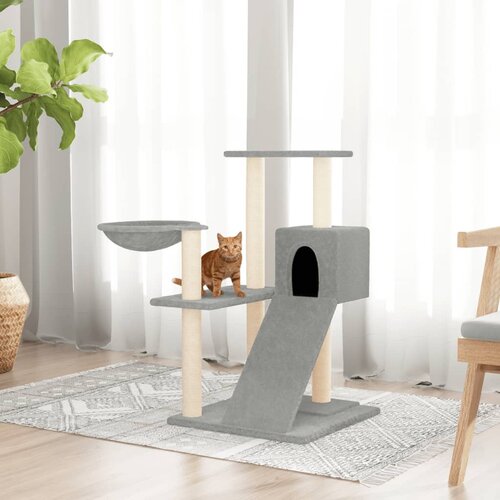 VidaXL Penjalica za mačke sa stupovima za grebanje svjetlosiva 82 cm Slike