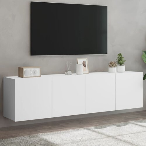 VidaXL Stenske TV omarice 2 kosa bela 80x30x41 cm Slike