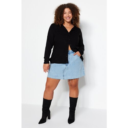 Trendyol Curve Black Knitwear Cardigan Slike