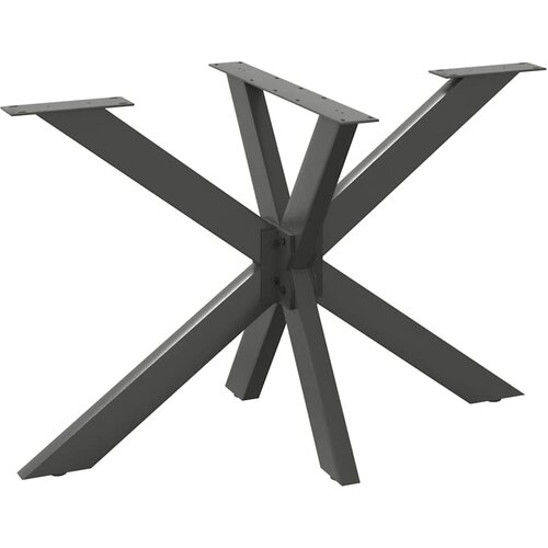 vidaXL Noge jedilne mize pajkove oblike antracitne 120x68x(72-73) cm jeklo Cene