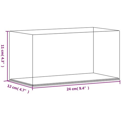  Kutija za izlaganje prozirna 24 x 12 x 11 cm akrilna Slike