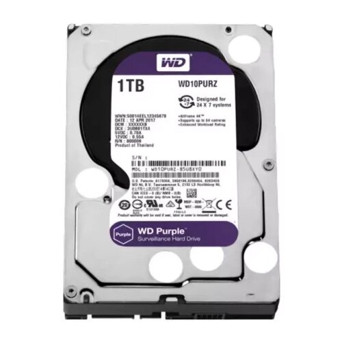 Western Digital hard disk 1TB SATA3 caviar 64MB 10PURZ purple Cene