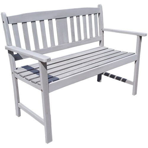 Garden Pleasure Siva vrtna klupa od masivnog drveta Stirling – Cijene