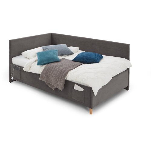 Meise M&amp;ouml;bel antracitno sivi kutni dječji krevet s prostorom za odlaganje 140x200 cm cool Slike