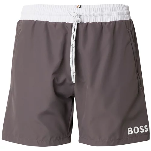 BOSS Orange Kupaće hlače 'Starfish' siva / bijela