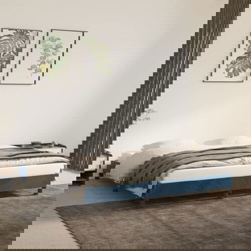 vidaXL okvir za krevet tamnoplavi 160x200 cm baršunasti Cijene