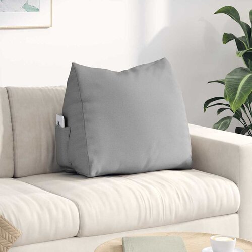 vidaXL Poglavni vzglavnik Oblačno siva 60 x 20 x 50 cm blago Cene