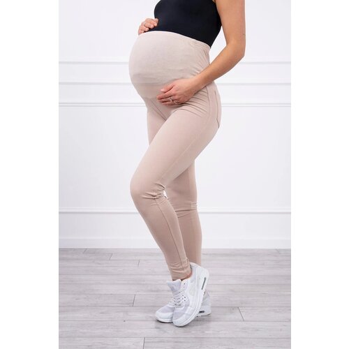 Kesi Cotton maternity pants beige Slike