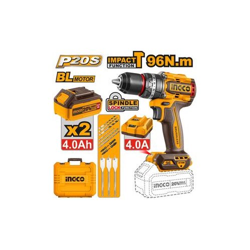 Ingco Aku udarna bušilica 96NM 2x4AH SUPER CIDLI20968E Cene