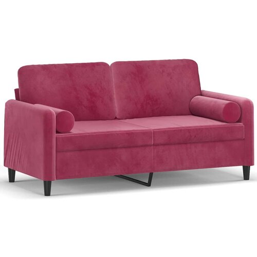Maison Chic kavč - Sofa - Kanape dvosed z blazinami vinsko rdeč 140 cm žamet, (21727741) Cene