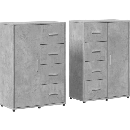 Maison Chic Komoda - Predalnik 2 kosa betonsko siva 60x31x84 cm inženirski les, (21718676) Slike