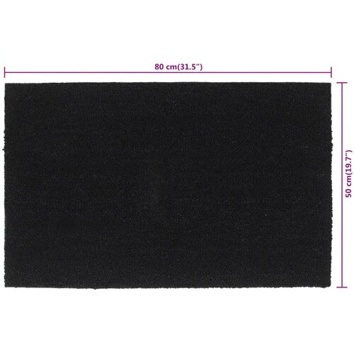  Otirač crni 50x80 cm čupavi od kokosovih vlakana Slike