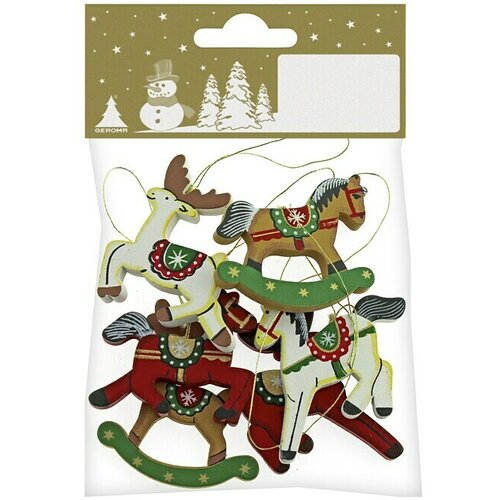  Okraski za božično drevo (leseni, jelenčki, 6 kosov) Cene