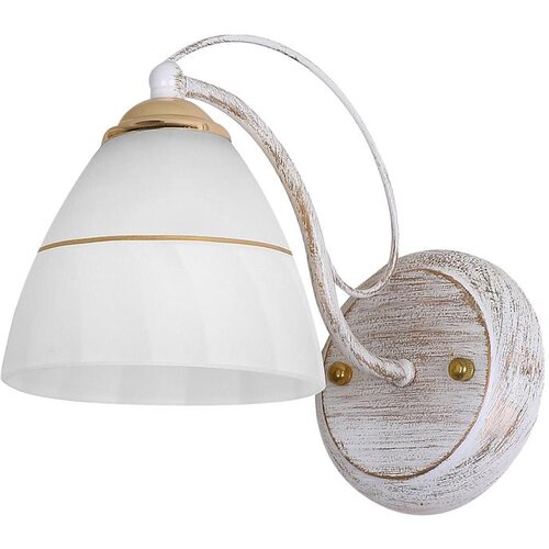 Candellux lamp fanetta zidna lampa 1X60W E27 bela zlatna Slike