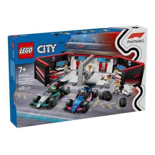 Lego city f1 garage and mercedes-amg and alpine cars ( LE60444 ) Slike