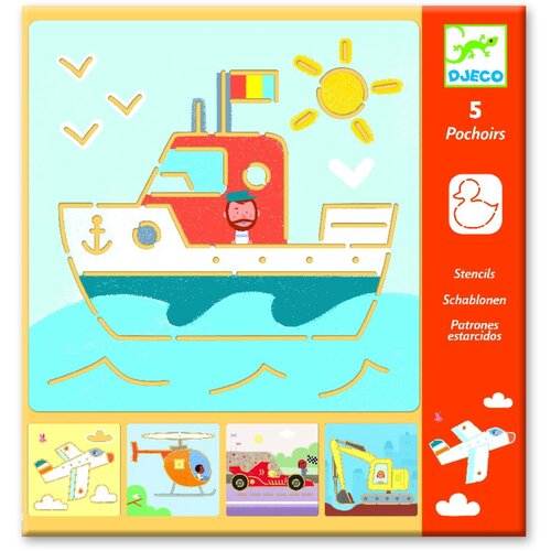 Djeco Komplet 5 &amp;scaron;ablon Transport Slike