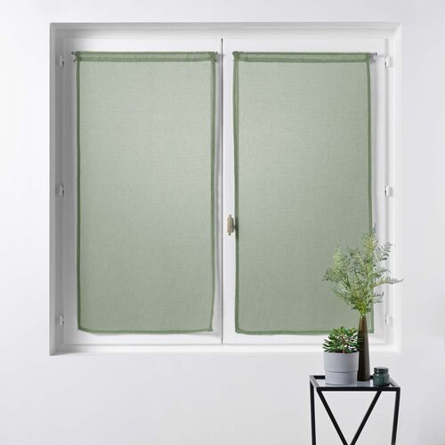 Douceur d int&amp;eacute;rieur Kaki zelene prosojne zavese v kompletu 2 ks 60x90 cm Sandra &amp;ndash; Slike