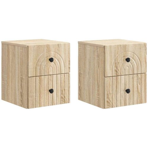  Stenski nočni omarici 2 pcs Sonoma hrast 33 x 34,5 x 40 cm, (5000209729) Cene