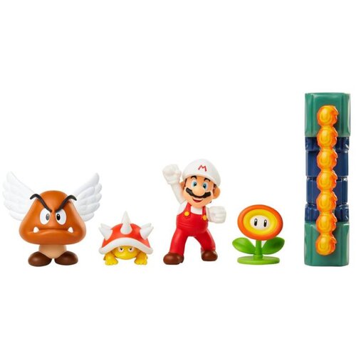 Jakks Pacific Mini Figure World of Nintendo - 5-Pack - Super Mario Lava Castle Diorama Set Cene