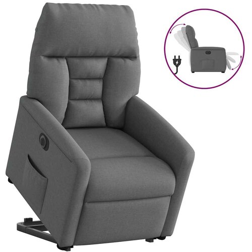 vidaXL Električni naslanjač s funkcijo vstajanja temno siv Cene