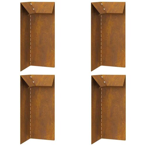 vidaXL Ograja za polže 4 pcs Rjav 10 x 10 x 25 cm Cene
