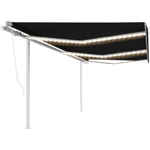 vidaXL Avtomatska tenda LED + senzor 6x3 m antracitna Cene
