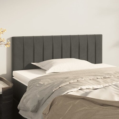 VidaXL Uzglavlje tamnosivi 100x5x78/88 cm bar&amp;scaron;unasti Slike
