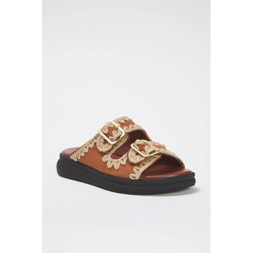 Trendyol Shoes ženske papuče Takss25Te00005, braon Slike