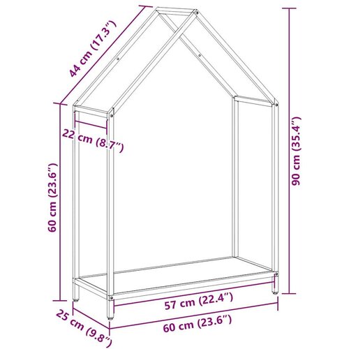  Stalak za drva bijeli 60x25x90 cm hladno valjani čelik Slike