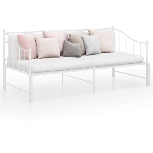  Za krevet na razvlačenje bijeli metalni 90 x 200 cm Slike