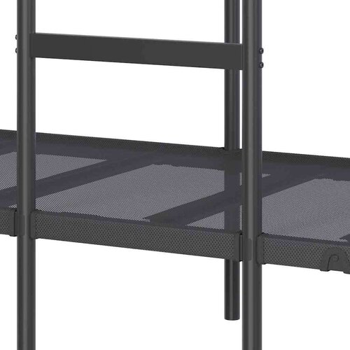 VidaXL krevet na kat bez madraca crni 90x190 cm čelik Slike