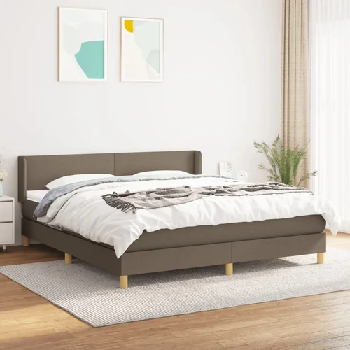 The Living Store Box spring postelja z vzmetnico taupe 160x200 cm blago - Box Spring Postelja, (21515050)