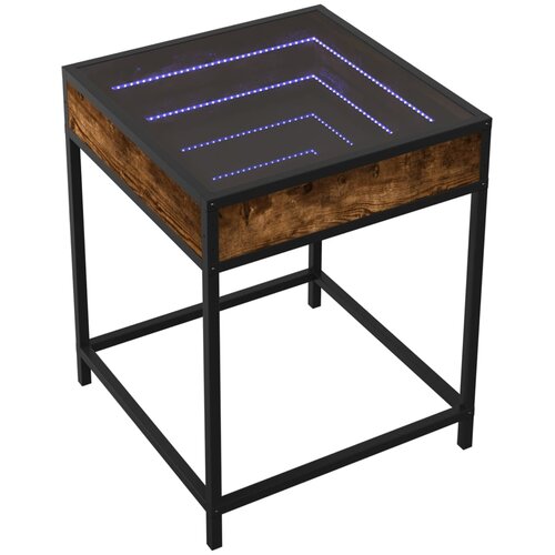  Stolić s beskonačnim LED svjetlima boja hrasta 40 x 40 x 51 cm Slike