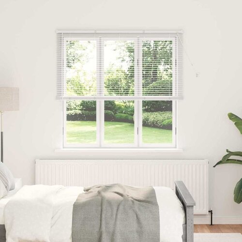 vidaXL Okenska roleta z zavesami Drugo Bela 140 x 175 cm Aluminij Cene