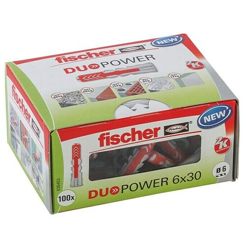 Fischer Duopower Nabor zidnih vložkov LD (Premer zidnega vložka: 6 mm, Dolžina zidnega vložka: 30 mm, Z robom, Primerno za: Vsi gradbeni materiali, 1 kos) Cene