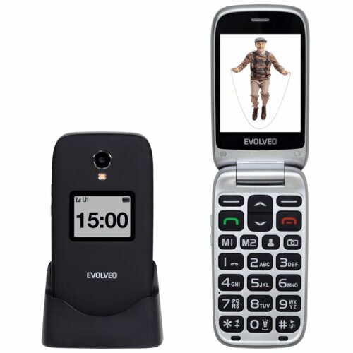 Evolveo Easyphone FS EP-771 telefon za starej&amp;scaron;e na tipke 4G črn Slike